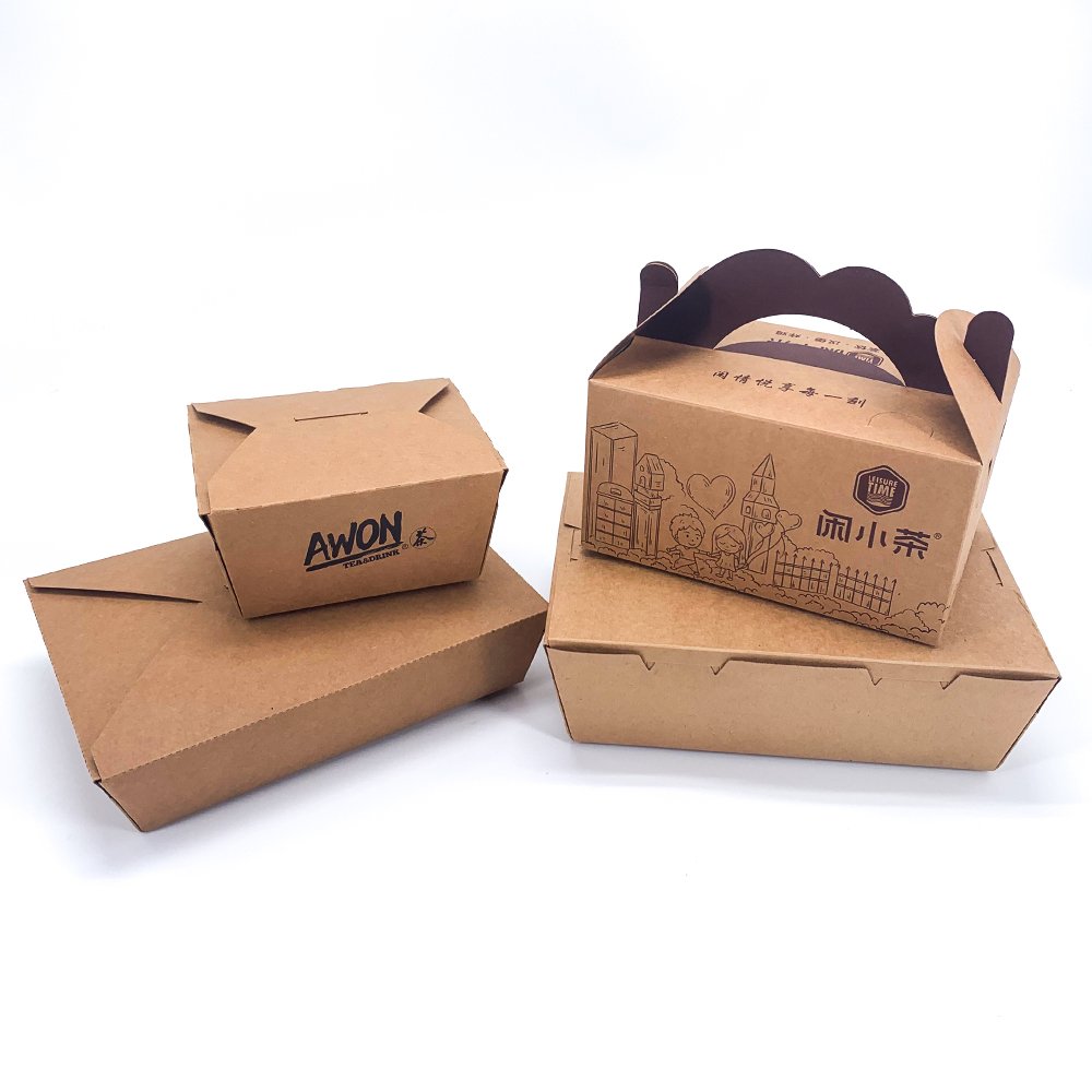Customized logo Honey brown plain small cardboard Kraft Paper food cookies  gift tea Box chocolate Packaging